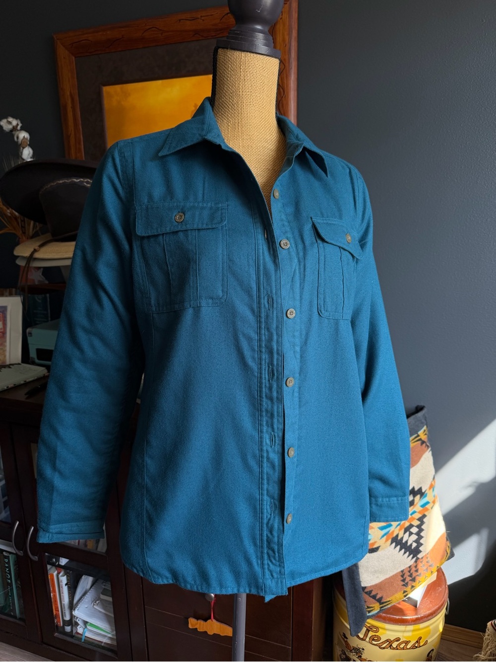 Simms Women's Teal Button-Front Jacket